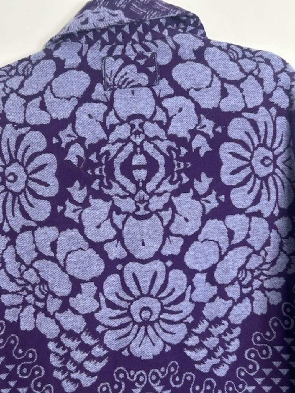 We The Free Free People Butterfly Jacquard Shirt Jacket Purple Blue Combo NEW - Picture 12 of 16